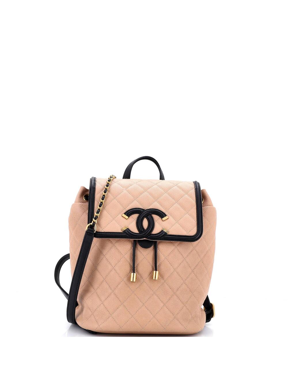 Chanel Filigree Backpack Quilted Caviar #290176C40B